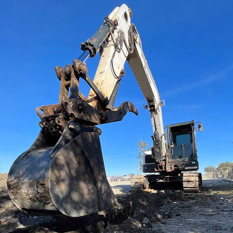 photo of construction excavator